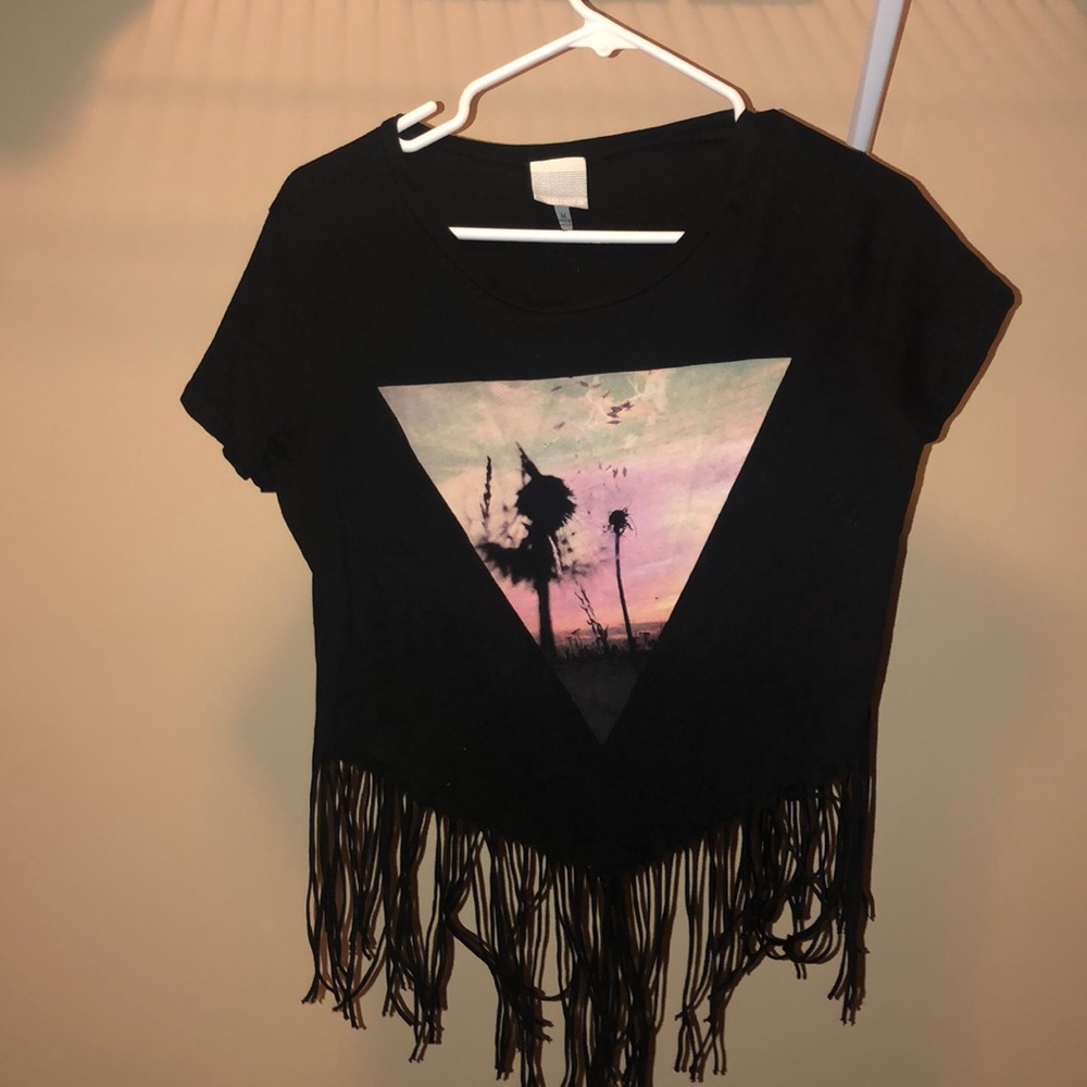 Fringe boho crop top